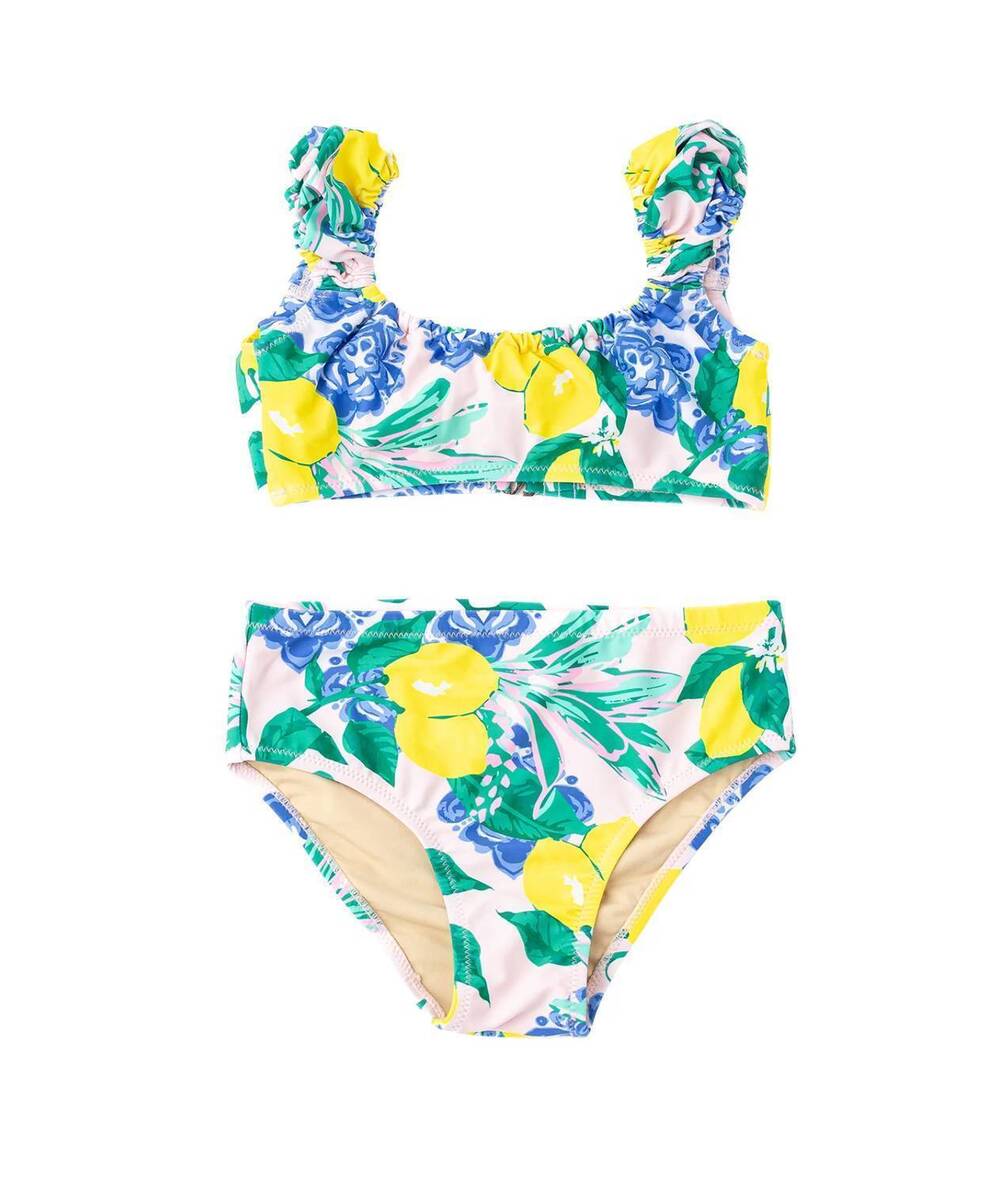 NEW SHADE CRITTERS girls petra cap sleeve 2 piece bathing suit in santorini citr
